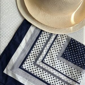 Stylish Navy Polka Dot Scarf